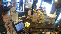 Thumbnail for Steals soda, sneaks up on diminutive female store owner, uppercuts her, then fights cops. Yep, it's nigger time.