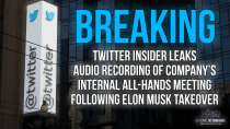 Thumbnail for Twitter Insider Leaks Audio Recording of Internal All-Hands Meeting Following Elon Musk Takeover | Project Veritas