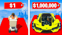 Thumbnail for $1 Car VS $1,000,000 Car STUNT RACE CHALLENGE | GrayStillPlays