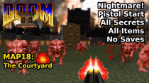 Thumbnail for Doom II - MAP18: The Courtyard (Nightmare! 100% Secrets + Items) | decino
