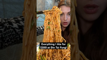 Thumbnail for Everything I ate for $200 at din tai fung! #foodie #shorts #eating #dumplings #noodles #mukbang | KarissaEats