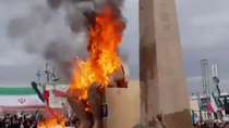 Thumbnail for Iranians burning Baal statue and chanting against Israel
