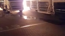 Thumbnail for South Africa - Volvo trucks being burned by blacks [2021/July]