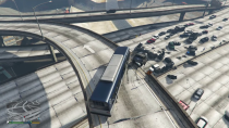 Thumbnail for GTA V - NPCs drive off overpass and cause never-ending chain reaction explosions | settimi_