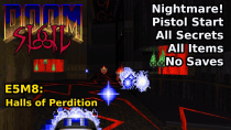 Thumbnail for SIGIL - E5M8: Halls of Perdition (Nightmare! 100% Secrets + Items) | decino