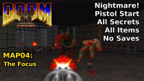 Thumbnail for Doom II - MAP04: The Focus (Nightmare! 100% Secrets + Items) | decino