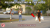 Thumbnail for PILLOW FIGHTING IN THE HOOD! | *Gone Wrong* | SmoothGio