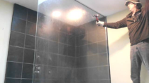 Thumbnail for Breaking tempered glass shower wall door. | will massey
