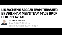 Thumbnail for Official US Women soccer team absolutely BTFO by older men's soccer team.