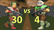Thumbnail for 30 Zombiemen vs 4 Marines - Doom Co-op Simulation - Doom Retro Battles | GG Retro Battles