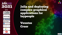 Thumbnail for Julia and deploying complex graphical applications for laypeople | Vexatos, Cruor | JuliaCon2201 | The Julia Programming Language