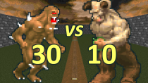 Thumbnail for 30 Imps vs 10 Hell Knights - Monster Infighting - Doom II Retro Battles | GG Retro Battles