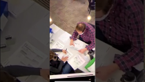 Thumbnail for Woman inside polling area has been filling out BLANK BALLOTS for over an hour, and stamping them | Global Report News