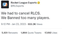 Thumbnail for Rocket League just banned all of their pro players... | Rizzo