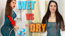 Thumbnail for WET vs DRY OUTFIT TRY ON HAUL CHALLENGE | josephine stali Wet outfit try on haul video | Josephine Stali