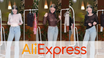 Thumbnail for Try on Haul transparent mesh shirts from Aliexpress | Sasha Green