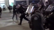 Thumbnail for They are throwing paint balloons at the Police & Troopers - Rioters continue to antagonize officers | Lasse Burholt