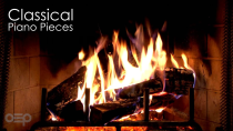 Thumbnail for Classical Piano Music & Fireplace 24/7 - Mozart, Chopin, Beethoven, Bach, Grieg, Schumann, Satie | Odd Eagle