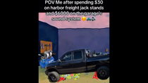 Thumbnail for POV Me after spending $30 on harbor freight jack stands and $6000 on the garage's sound system | FunnyMemeSpot Backup