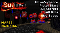 Thumbnail for Doom II: Sunlust - MAP22: Black Rabbit (Ultra-Violence 100%) | decino