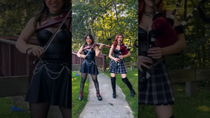 Thumbnail for Thought the Fire and Flames #bagpipes #electricviolin #throughthefireandflames | Ally The Piper