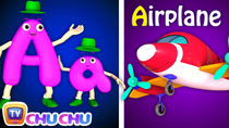 Thumbnail for Phonics Song 2 with TWO Words in 3D - A For Airplane - ABC Alphabet Songs with Sounds for Children | ChuChu TV Nursery Rhymes & Kids Songs