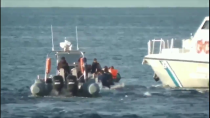 Thumbnail for Turkish government official passed on this video, purportedly taken this morning at 0730, allegedly showing Greek Coast Guard menacing Welfare Freeloader Muslims off the coast of Lesbos
