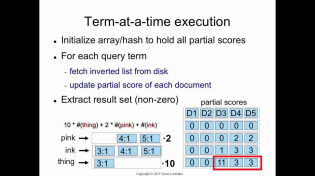 Thumbnail for Indexing 10: term-at-a-time query execution | Victor Lavrenko