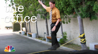 Thumbnail for Dwight's Slackline Fail - The Office | The Office