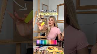 Thumbnail for IS IT POSSIBLE TO PAINT WITH HIGHLIGHTERS?🤔 #art #short #artchallenge #zaralarsson #highlighters | Lander Art