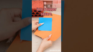 Thumbnail for Transform two squares into a larger square.#shorts | Stationery Pal