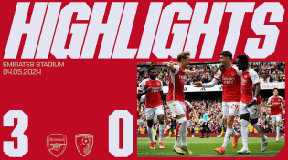 Thumbnail for HIGHLIGHTS | Arsenal vs Bournemouth (3-0) | Saka, Trossard and Rice! | Arsenal
