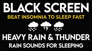 Thumbnail for Gentle Night Rain - BLACK SCREEN to Sleep FAST, Rain Sounds for Sleeping & Beat Insomnia | Relax Melody Rain