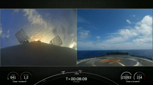 Thumbnail for Falcon 9’s first stage has landed on the A Shortfall of Gravitas droneship