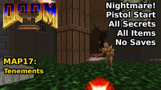 Thumbnail for Doom II - MAP17: Tenements (Nightmare! 100% Secrets + Items) | decino