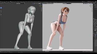 Thumbnail for Anime Character Modeling and Animation Full process - Blender 2.93 | FlyCat