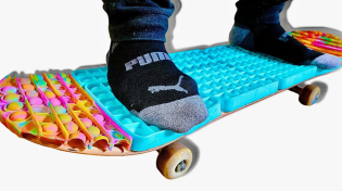 Thumbnail for No Shoes POP IT Satisfying ASMR Grip Tape! | You Make It We Skate It Ep. 371 | Braille Skateboarding