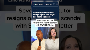 Thumbnail for Seventh prosecutor resigns over Adams scandal with SCATHING letter | MSNBC