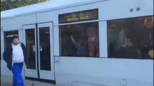 Thumbnail for Germans singing "Germany for the Germans. Foreigners out" inside a tram