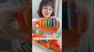 Thumbnail for Rainbow papaya jelly 🌈 | Ms Shi and Mr He