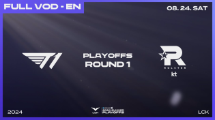 Thumbnail for T1 vs KT | Round1 Match2 | Woori Bank 2024 LCK Summer Playoffs | LCK Global