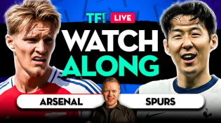 Thumbnail for ARSENAL vs TOTTENHAM LIVE Watchalong with Mark GOLDBRIDGE | That's Football