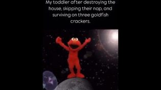 Thumbnail for My toddler after destroying the house, skipping their nap, and surviving on three goldfish crackers. | FunnyMemeSpot Backup