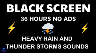 Thumbnail for 🔴 Heavy Rain and Thunder Sounds for Sleeping - Black Screen | Perfect Thunderstorm for Rest, Live | Relaxing Music Collection