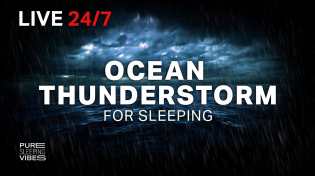 Thumbnail for Sleep to Ocean Thunderstorm Sounds to Wake Up Refreshed and Relaxed | Pure Sleeping Vibes