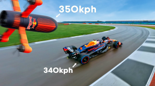 Thumbnail for World's Fastest Camera Drone Vs F1 Car (ft. Max Verstappen) | Red Bull