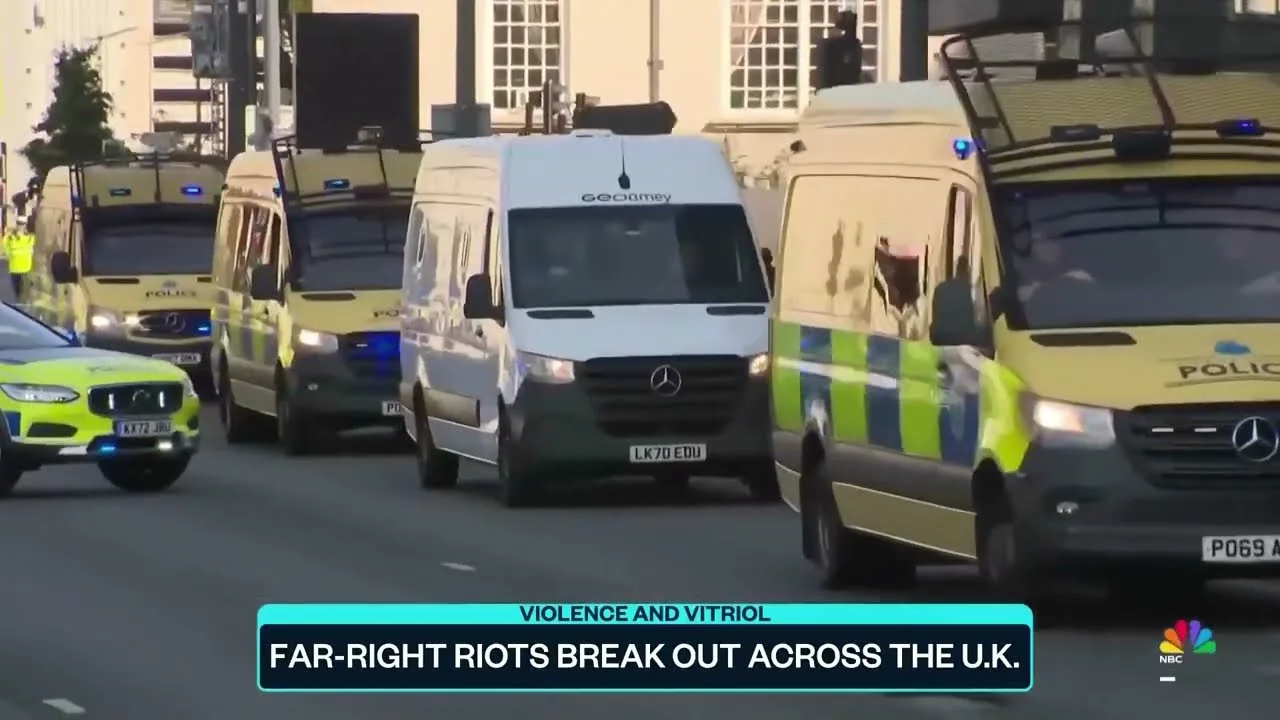 Thumbnail for Far-right anti-immigrant riots break out across the U.K.. | NBC News