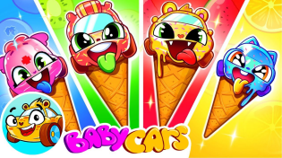 Thumbnail for We Love Ice Cream Song 🍦 Baby Cars Live 24/7 🚓🚒🚑 + More Best Kids Songs And Nursery Rhymes 😻 | Baby Cars | Kids Songs
