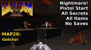 Thumbnail for Doom II - MAP20: Gotcha! (Nightmare! 100% Secrets + Items) | decino