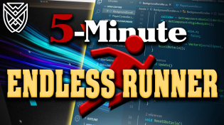 Thumbnail for 5 Minute ENDLESS RUNNER Game UNITY Tutorial | BMo